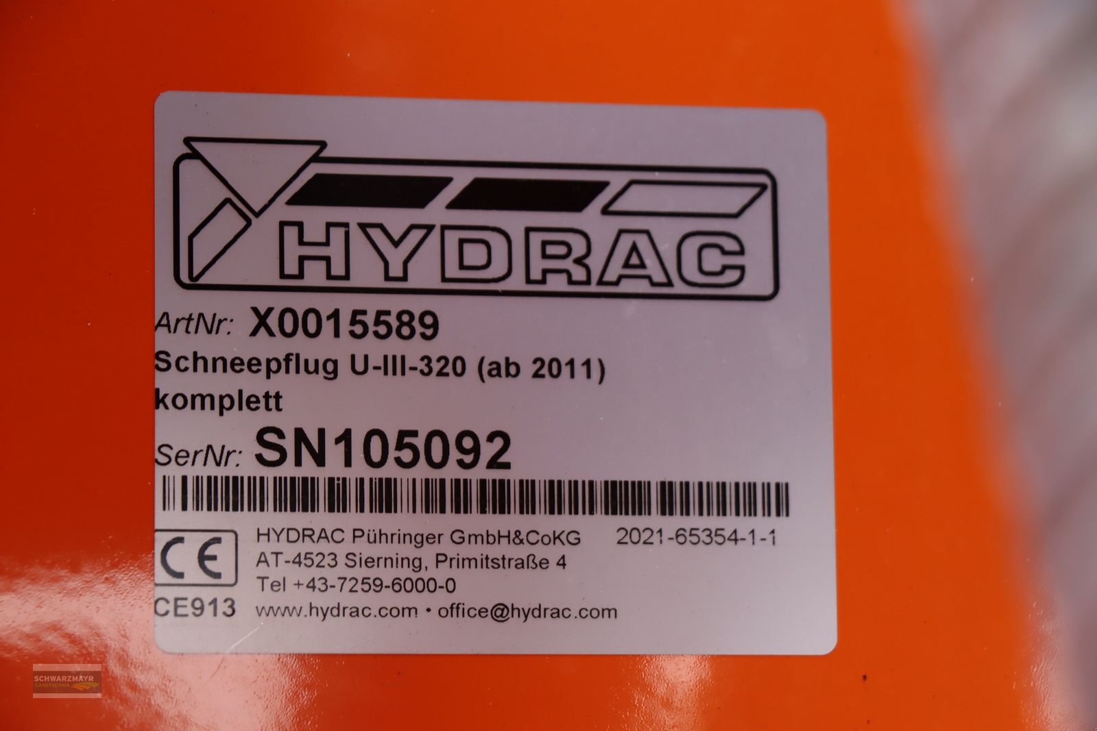 Schneeräumschild des Typs Hydrac U-III-320 Euro Gr. 3, Neumaschine in Gampern (Bild 12)