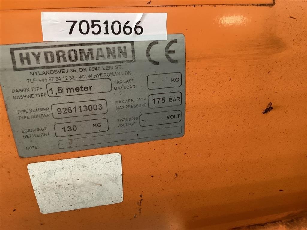 Schneeräumschild van het type Hydromann 150 cm, Gebrauchtmaschine in Ringe (Foto 4)