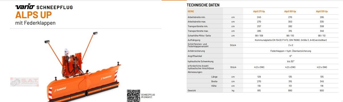 Schneeräumschild typu SaMASZ 40 Modelle-Frühbezug 2024, Neumaschine v Eberschwang (Obrázek 4)