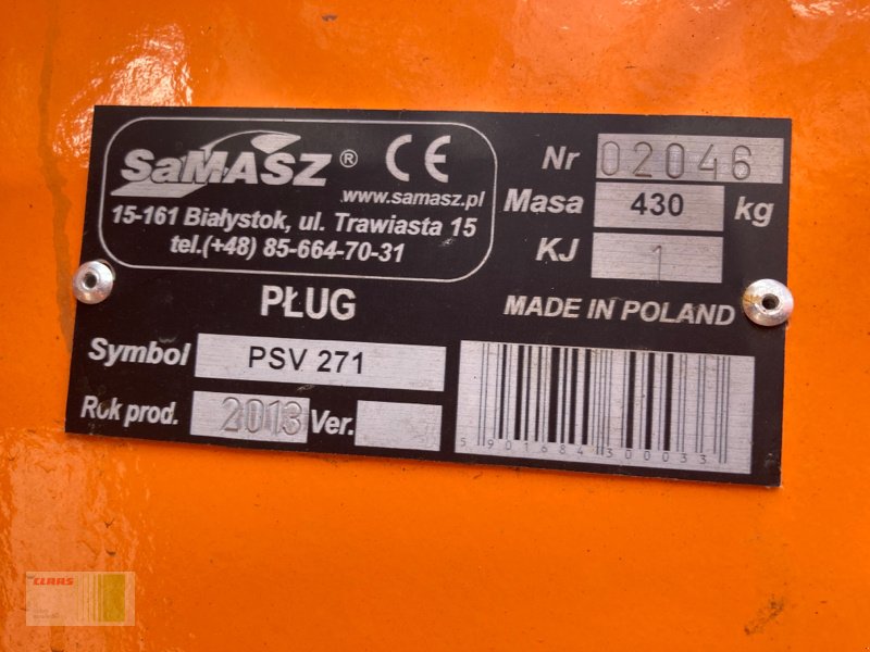 Schneeräumschild del tipo SaMASZ PSV271, Gebrauchtmaschine en Risum-Lindholm (Imagen 7)