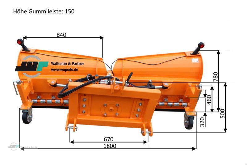 Schneeräumschild Türe ait Sonstige Schneepflug 1,80 m Vario Kat. 1, Neumaschine içinde Wesenberg (resim 2)