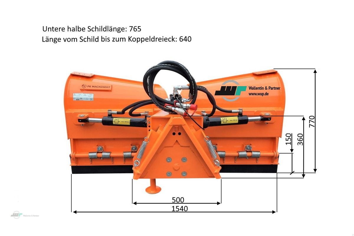 Schneeräumschild typu Sonstige Schneeschiebeschild 1,50 m, Neumaschine w Wesenberg (Zdjęcie 3)