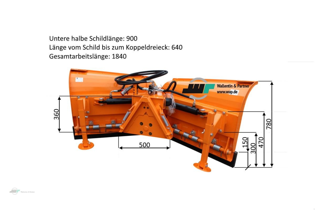 Schneeräumschild a típus Sonstige Schneeschild hydraulisch Vario 1,80 m, Neumaschine ekkor: Wesenberg (Kép 3)