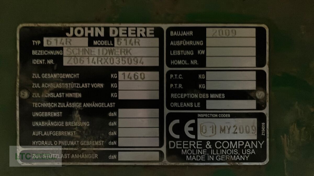 Schneidwerk des Typs John Deere 614R, Gebrauchtmaschine in Korneuburg (Bild 11)