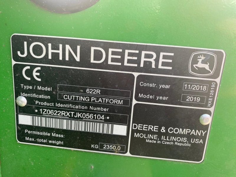 Schneidwerk des Typs John Deere 622R, Gebrauchtmaschine in LE PONT CHRETIEN (Bild 6)