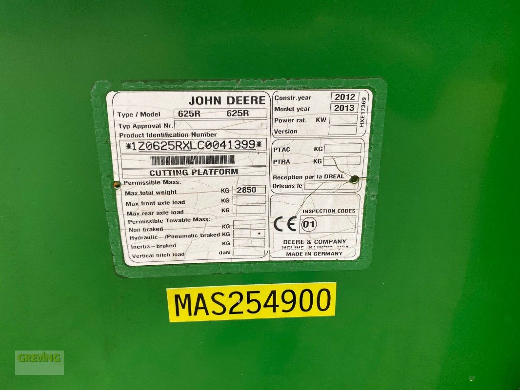 Schneidwerk tip John Deere 625R inkl. Transportwagen, Gebrauchtmaschine in Ahaus (Poză 18)