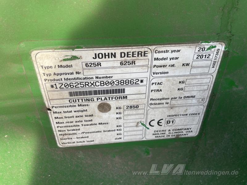 Schneidwerk типа John Deere 625R, Gebrauchtmaschine в Sülzetal OT Altenweddingen (Фотография 11)