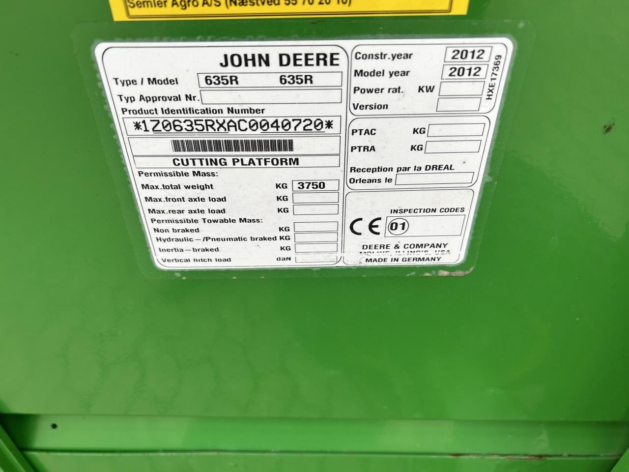 Schneidwerk del tipo John Deere 635R, Gebrauchtmaschine en Bramming (Imagen 6)