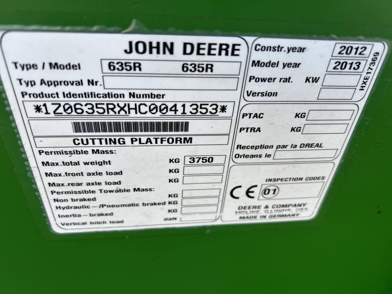 Schneidwerk del tipo John Deere 635R, Gebrauchtmaschine en Bramming (Imagen 6)