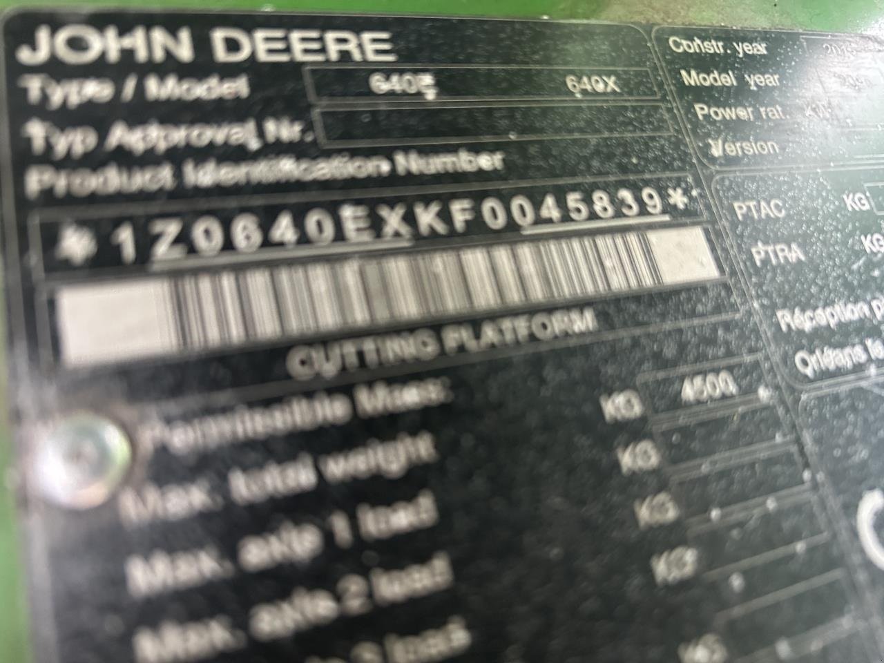 Schneidwerk Türe ait John Deere 640X, Gebrauchtmaschine içinde Bramming (resim 6)