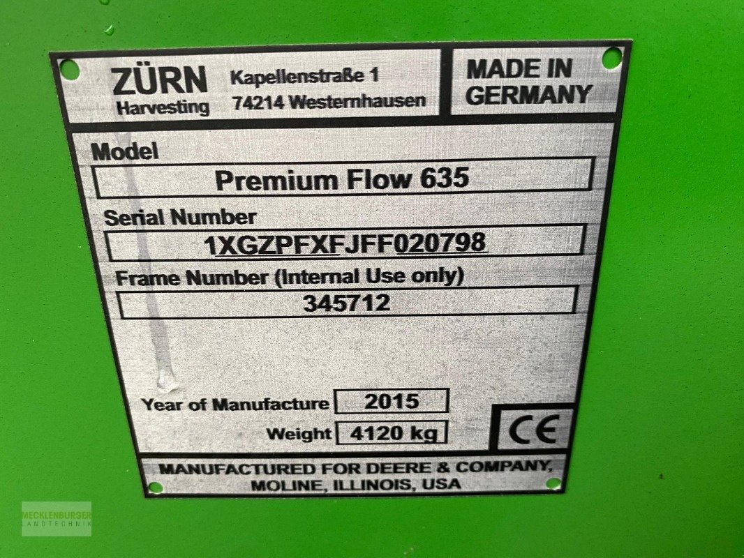 Schneidwerk typu Zürn Premium Flow 635, Gebrauchtmaschine v Mühlengeez (Obrázek 2)