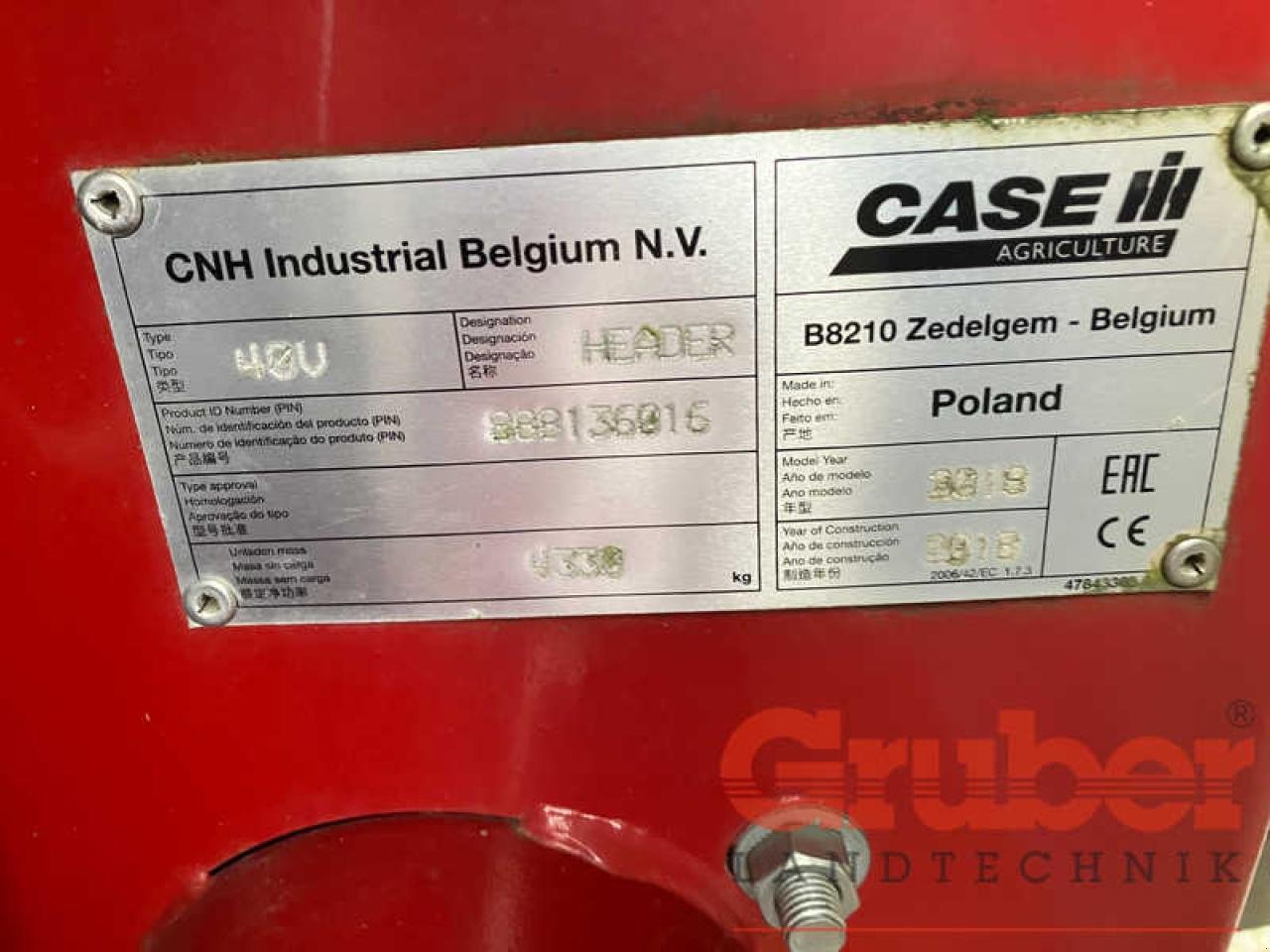 Schneidwerkswagen del tipo Case IH 3050  - 12,50 m -, Gebrauchtmaschine en Ampfing (Imagen 9)