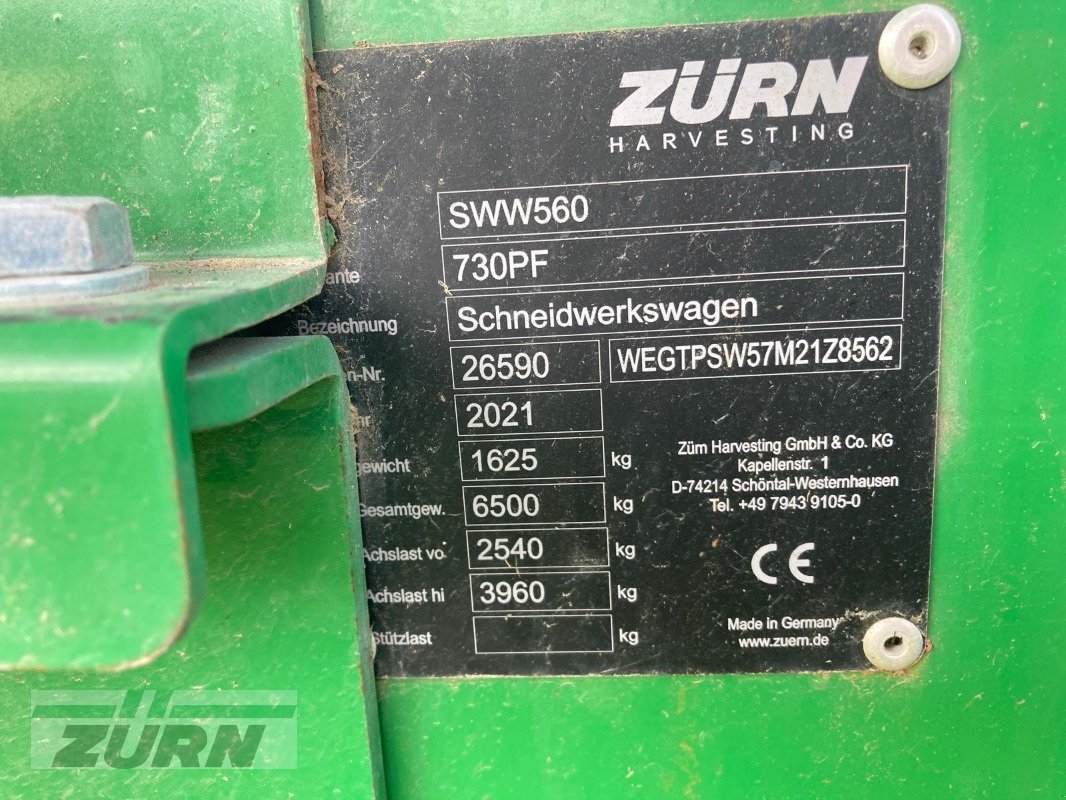 Schneidwerkswagen du type Zürn SWW 560-730 PF, Gebrauchtmaschine en Kanzach (Photo 8)