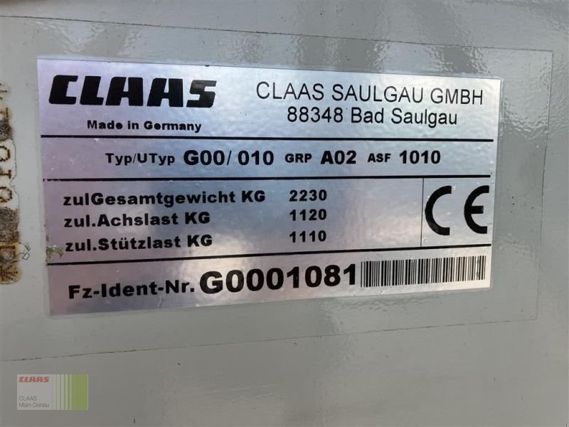 Schwader tipa CLAAS LINER 1650, Gebrauchtmaschine u Wassertrüdingen (Slika 15)