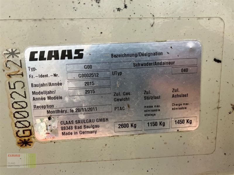 Schwader tipa CLAAS LINER 1650, Gebrauchtmaschine u Heilsbronn (Slika 9)