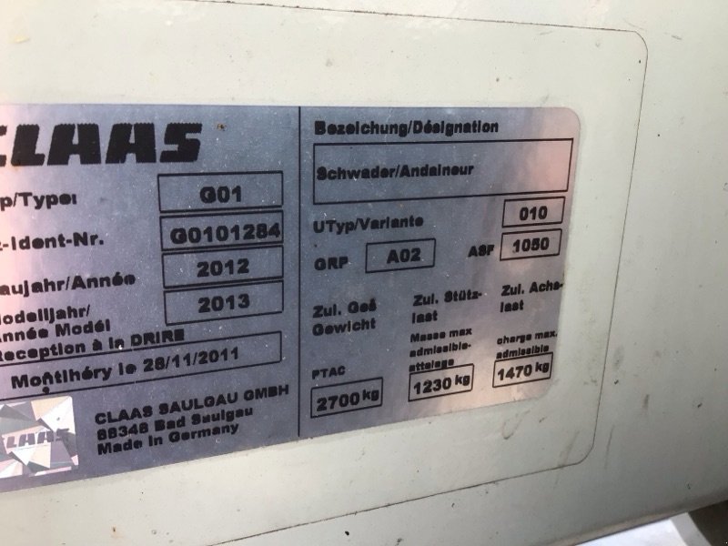 Schwader typu CLAAS Liner 1750, Gebrauchtmaschine v Angermünde/OT Kerkow (Obrázek 8)