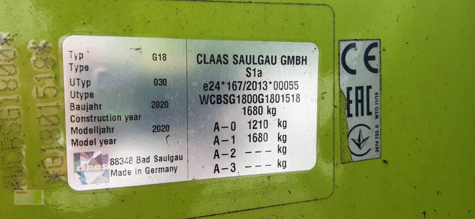 Schwader tipa CLAAS LINER 1900, Gebrauchtmaschine u Schenefeld (Slika 8)