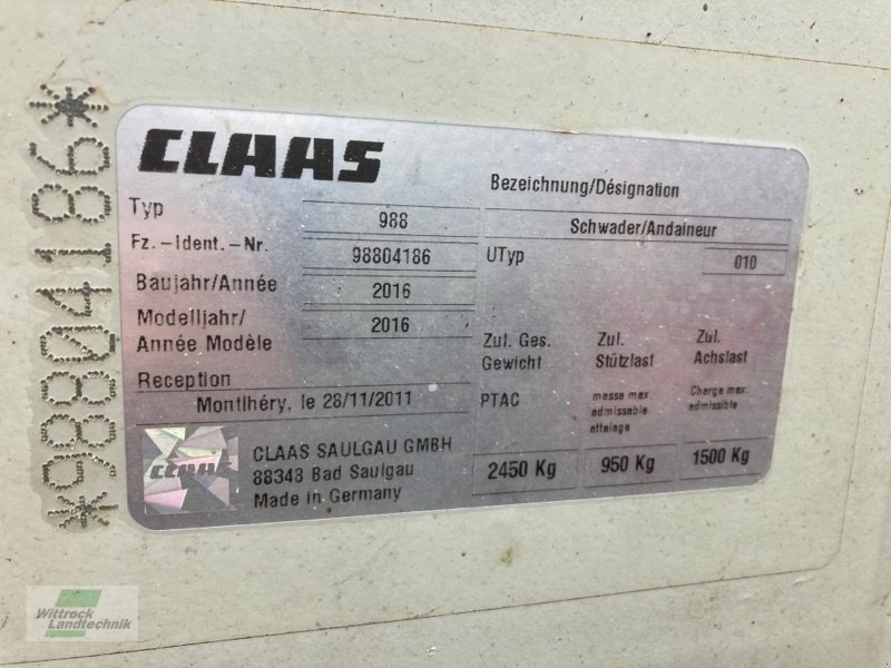 Schwader za tip CLAAS Liner 2900, Gebrauchtmaschine u Georgsheil (Slika 3)