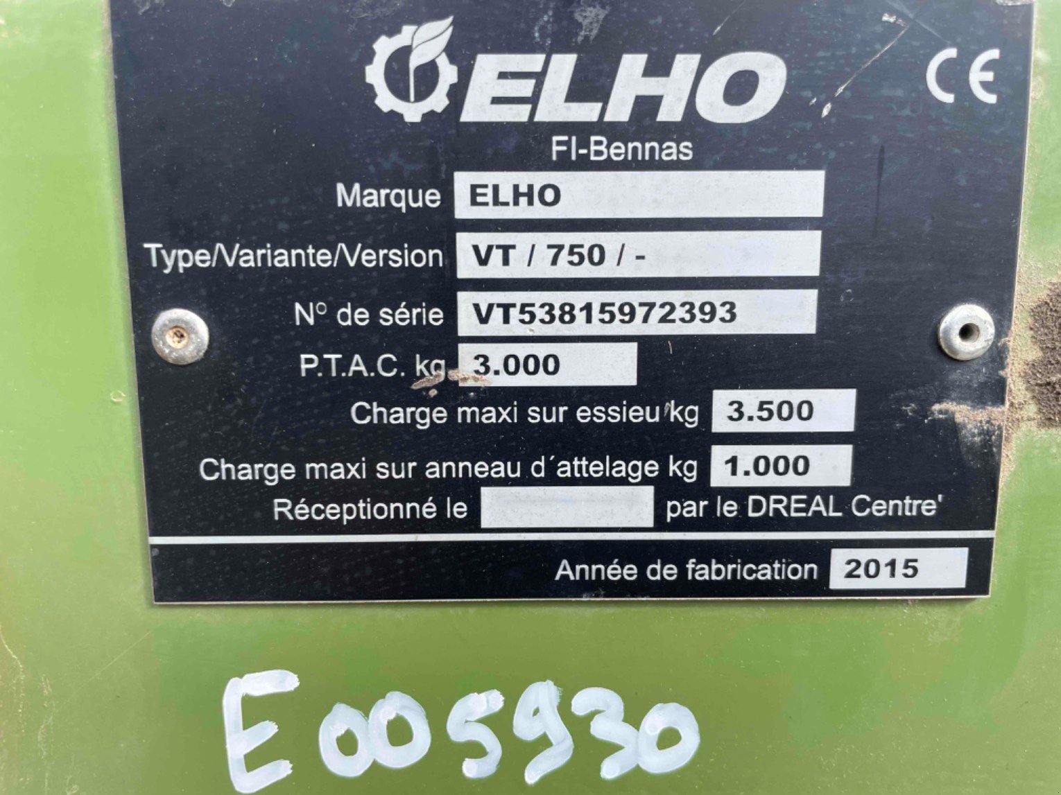 Schwader от тип Elho VT750, Gebrauchtmaschine в SAINT CLAIR SUR ELLE (Снимка 6)