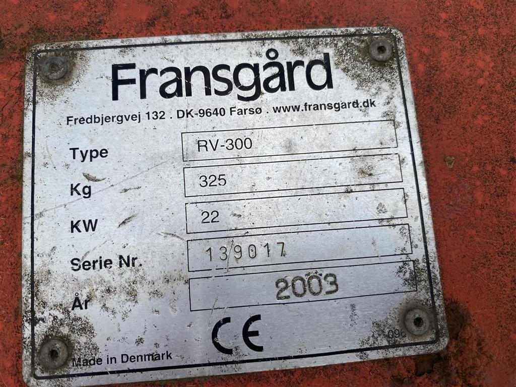 Schwader του τύπου Fransgard RV300, Gebrauchtmaschine σε Helsinge (Φωτογραφία 4)