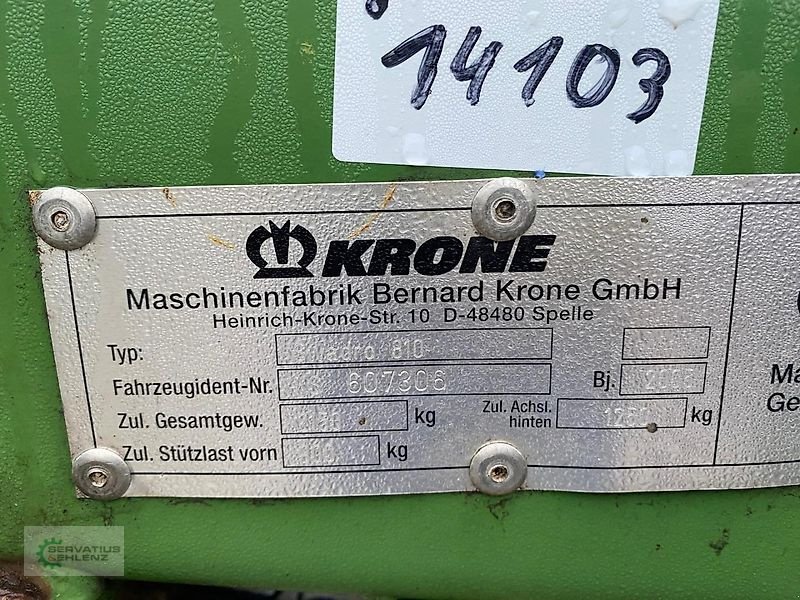 Schwader του τύπου Krone Schwadro 810, Gebrauchtmaschine σε Rittersdorf (Φωτογραφία 7)