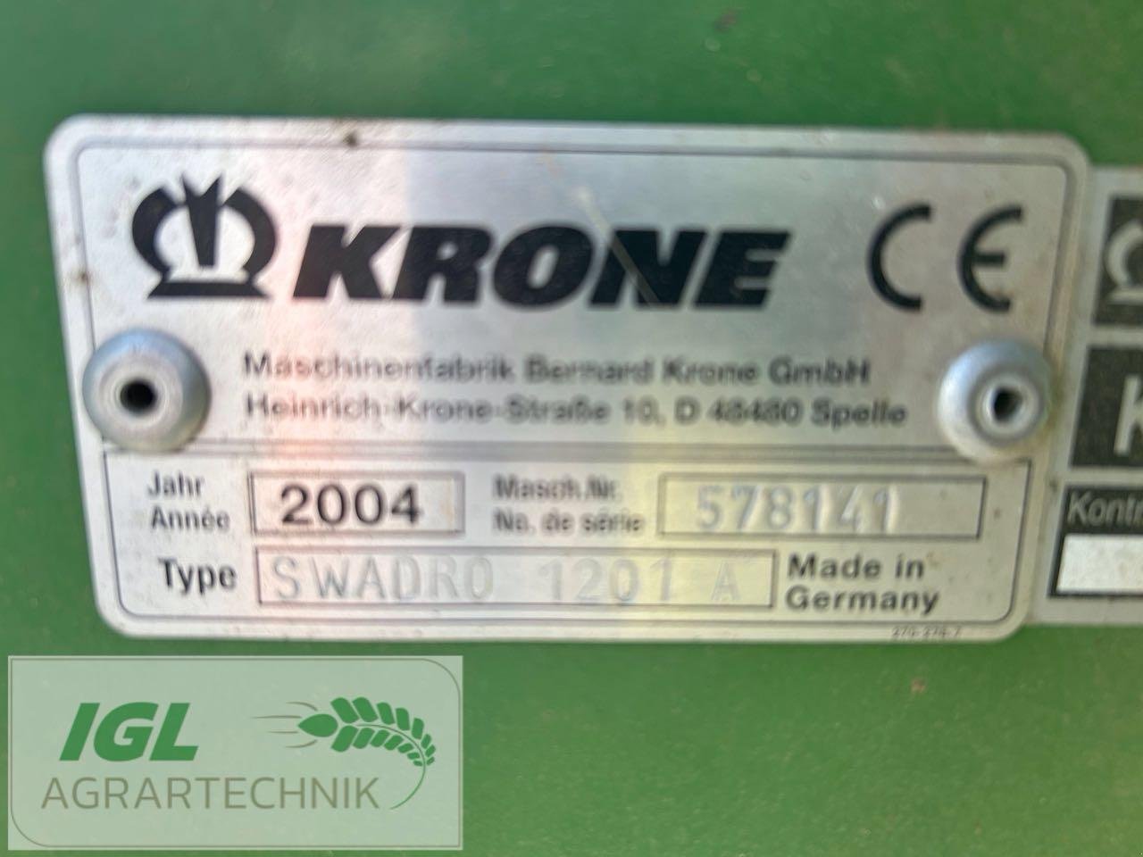 Schwader del tipo Krone Swadro 1201 A, Gebrauchtmaschine en Nabburg (Imagen 5)