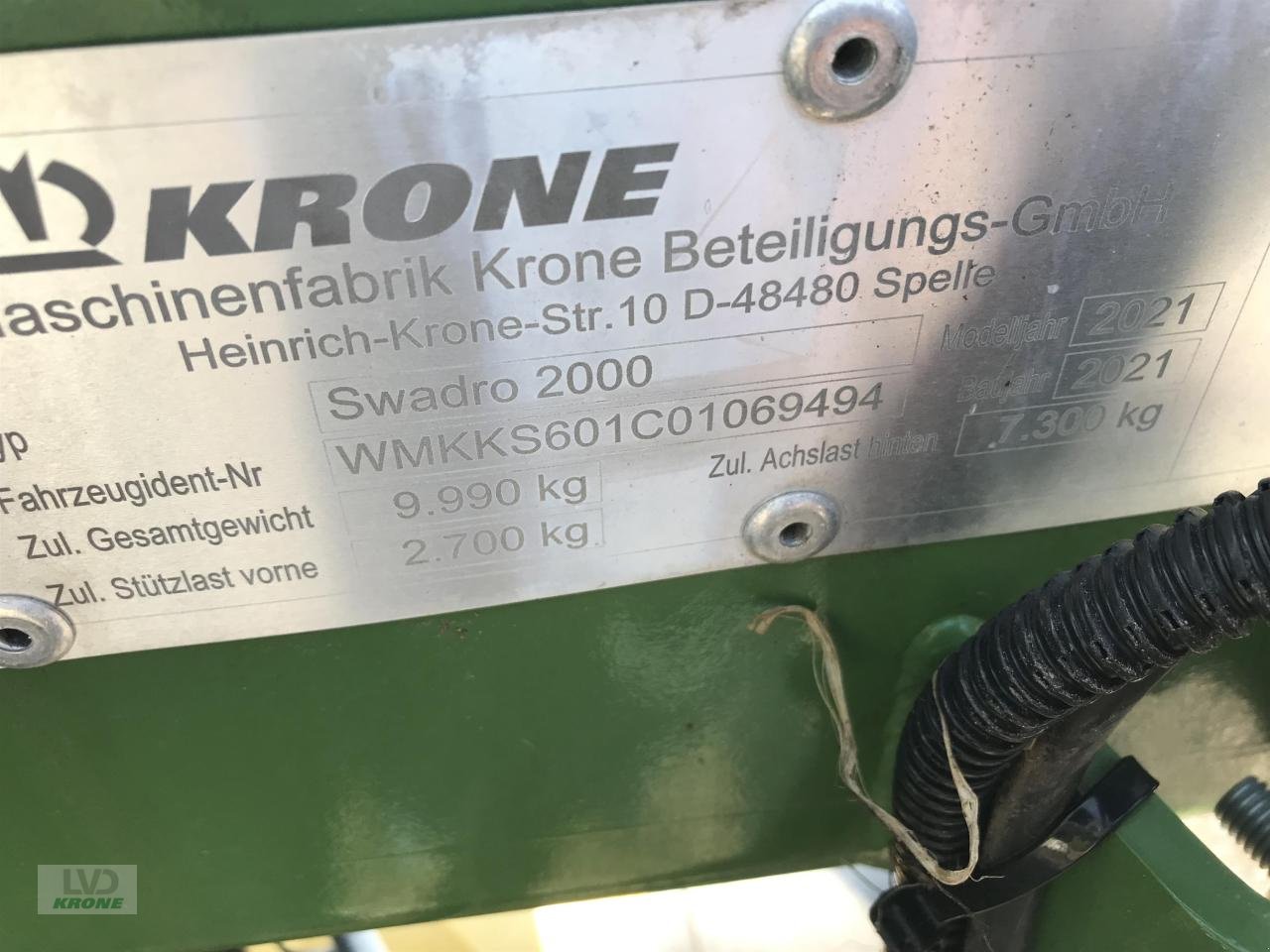 Schwader tip Krone Swadro 2000, Gebrauchtmaschine in Alt-Mölln (Poză 10)