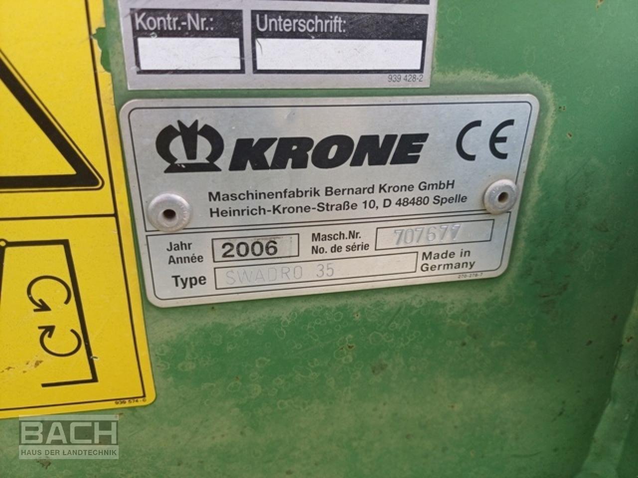 Schwader от тип Krone SWADRO 35, Gebrauchtmaschine в Boxberg-Seehof (Снимка 3)