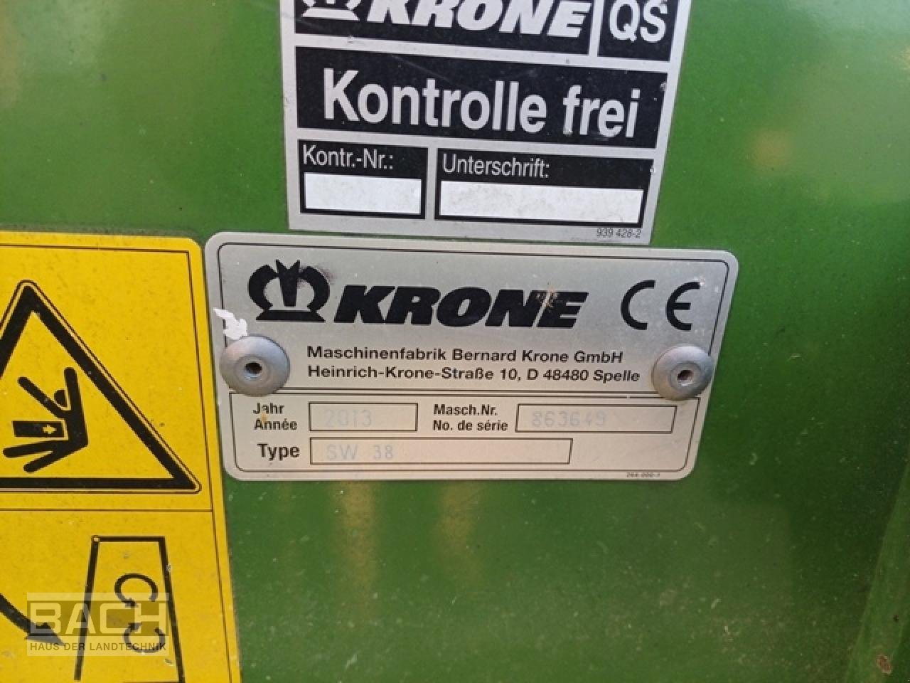 Schwader del tipo Krone SWADRO 38, Gebrauchtmaschine en Boxberg-Seehof (Imagen 5)