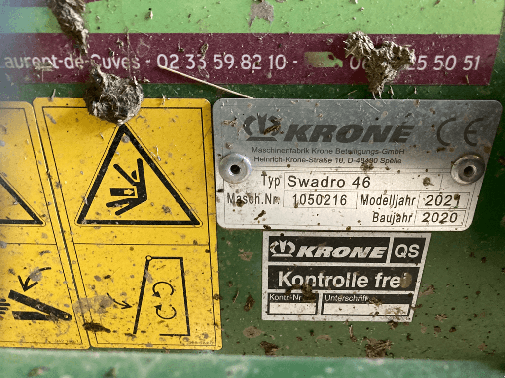 Schwader del tipo Krone SWADRO 46, Gebrauchtmaschine en ISIGNY-LE-BUAT (Imagen 3)