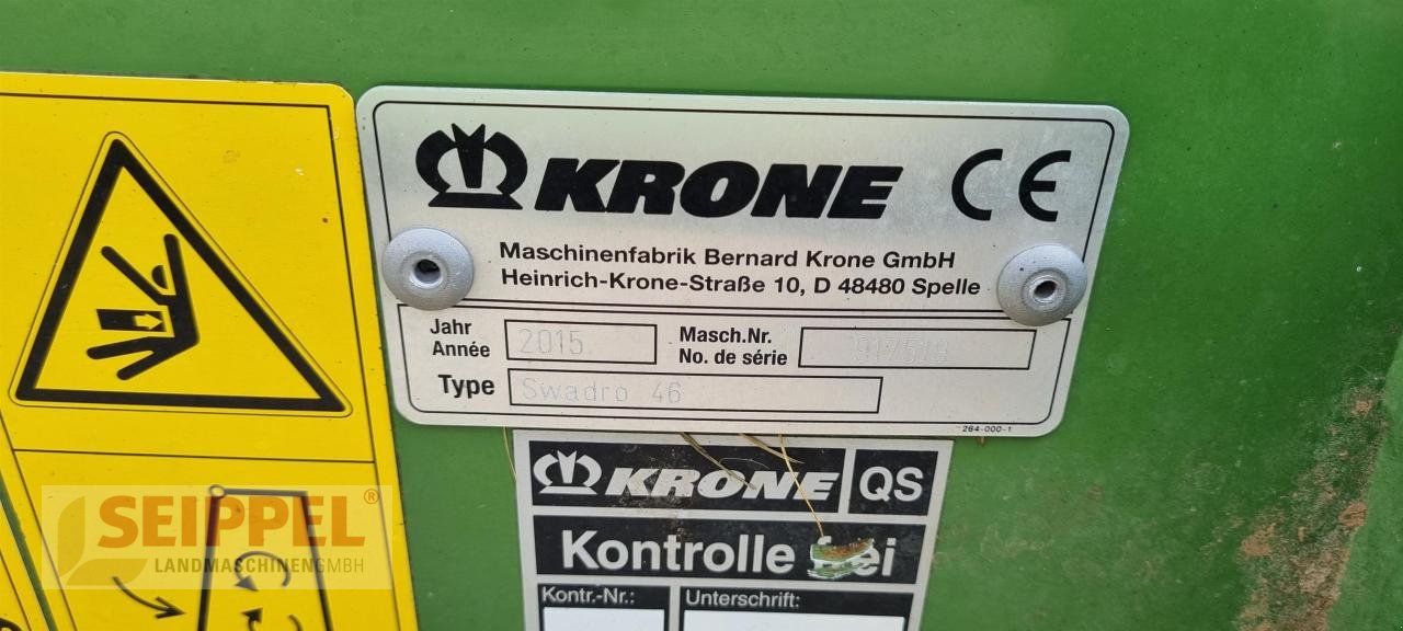 Schwader Türe ait Krone SWADRO 46, Gebrauchtmaschine içinde Groß-Umstadt (resim 6)