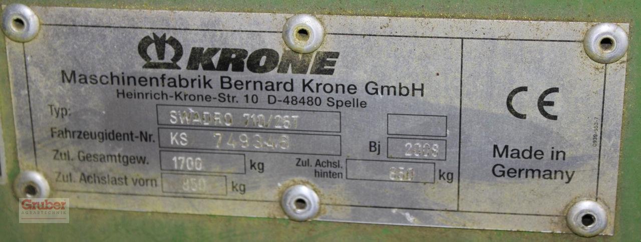 Schwader typu Krone Swadro 710/26 T, Gebrauchtmaschine v Leipzig OT Engelsdorf (Obrázek 8)