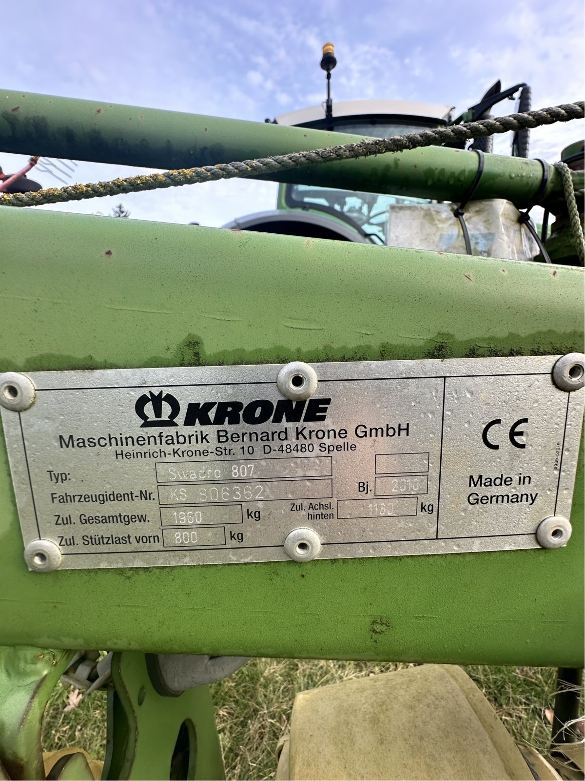 Schwader del tipo Krone Swadro 807, Gebrauchtmaschine In Bützow (Immagine 2)