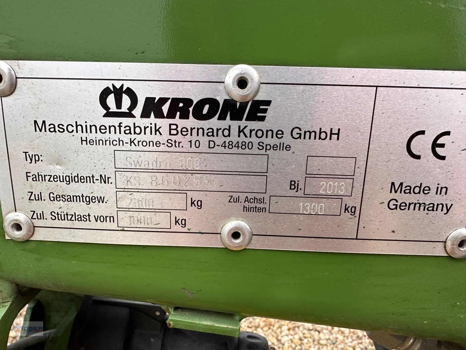 Schwader Türe ait Krone Swadro 809, Gebrauchtmaschine içinde Massing (resim 2)