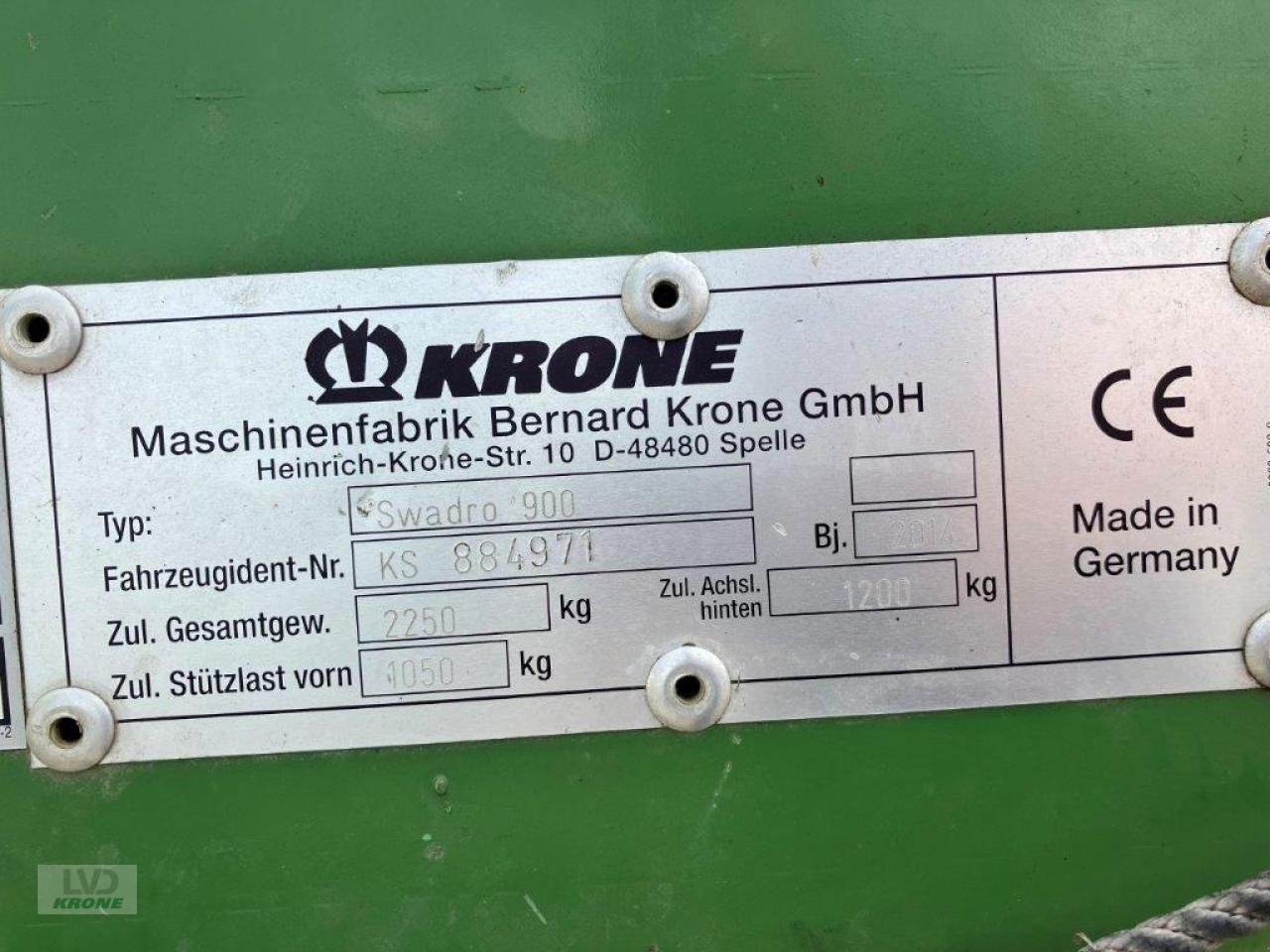 Schwader του τύπου Krone Swadro 900, Gebrauchtmaschine σε Spelle (Φωτογραφία 7)