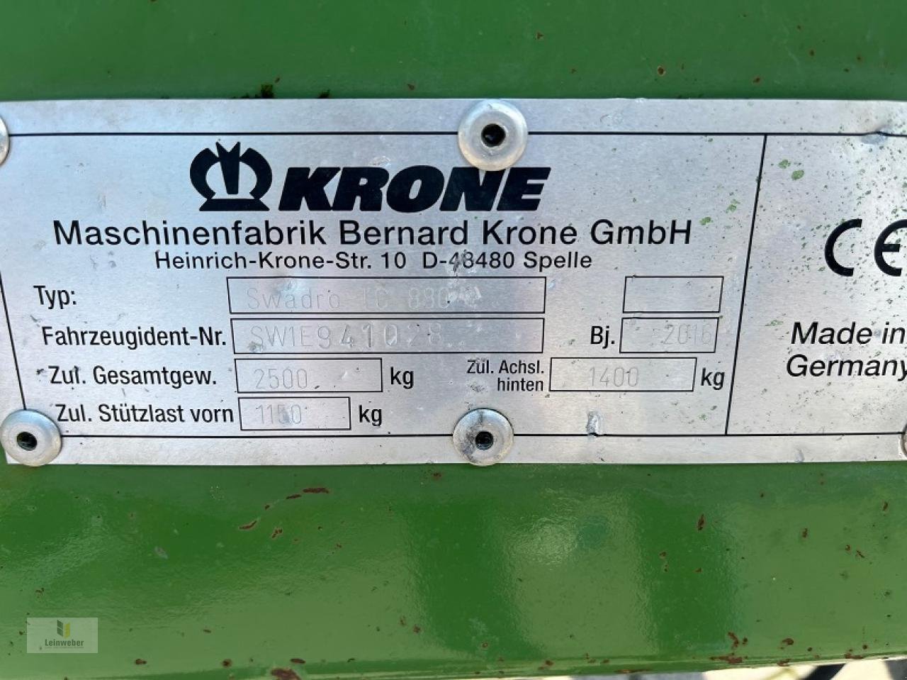 Schwader типа Krone Swadro TC 880 Plus, Gebrauchtmaschine в Neuhof - Dorfborn (Фотография 7)
