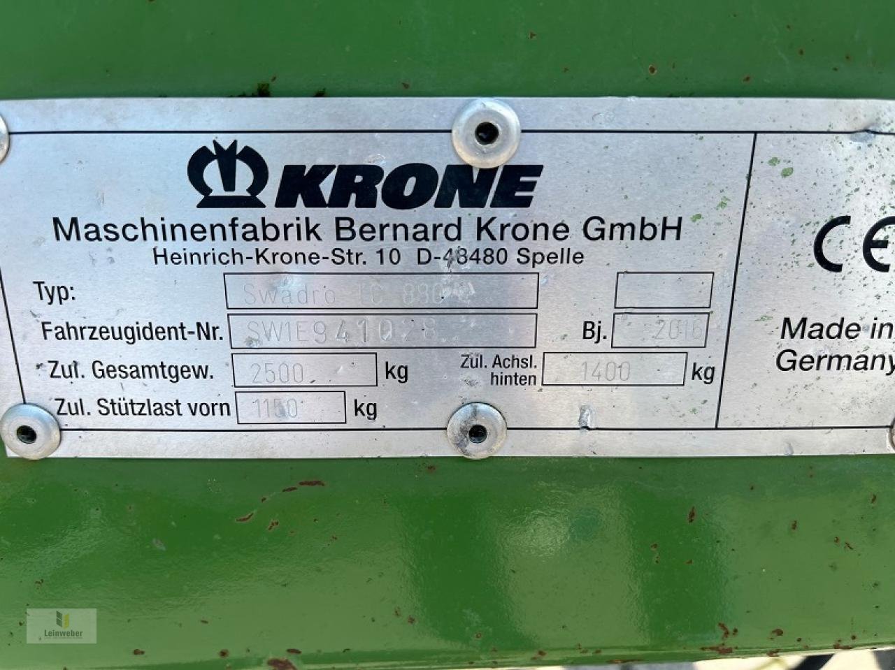 Schwader typu Krone Swadro TC 880 Plus, Gebrauchtmaschine w Neuhof - Dorfborn (Zdjęcie 7)