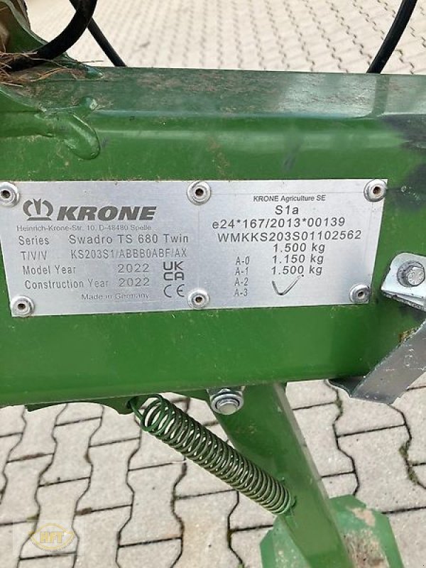 Schwader tipa Krone Swadro TS 680 Twin, Vorführmaschine u Waldkappel (Slika 5)