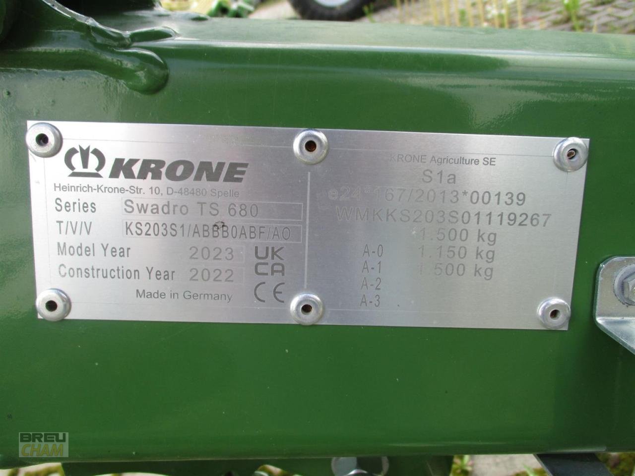 Schwader des Typs Krone Swadro TS 680, Neumaschine in Cham (Bild 2)