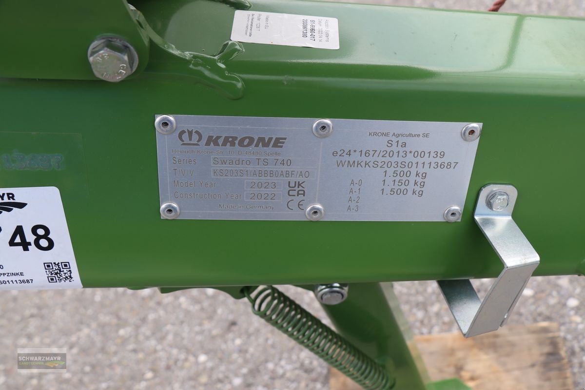 Schwader типа Krone Swadro TS 740 Klappzinken, Neumaschine в Gampern (Фотография 20)