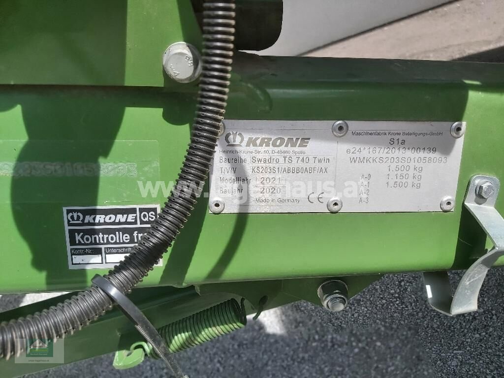 Schwader du type Krone SWADRO TS 740 TWIN, Gebrauchtmaschine en Klagenfurt (Photo 2)