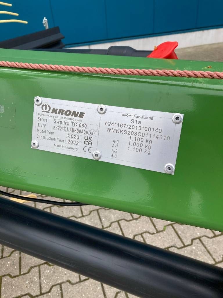 Schwader Türe ait Krone TC 680, Neumaschine içinde Gorredijk (resim 11)