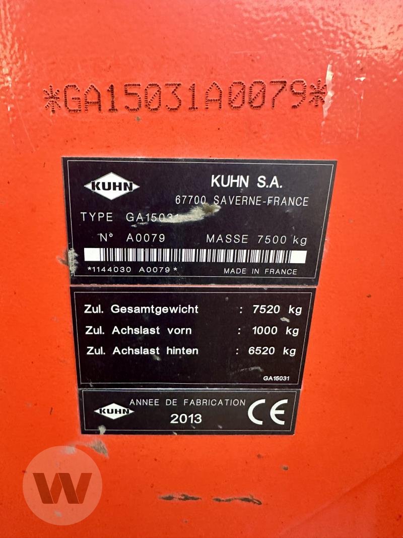 Schwader za tip Kuhn GA 15031, Gebrauchtmaschine u Kleeth (Slika 8)