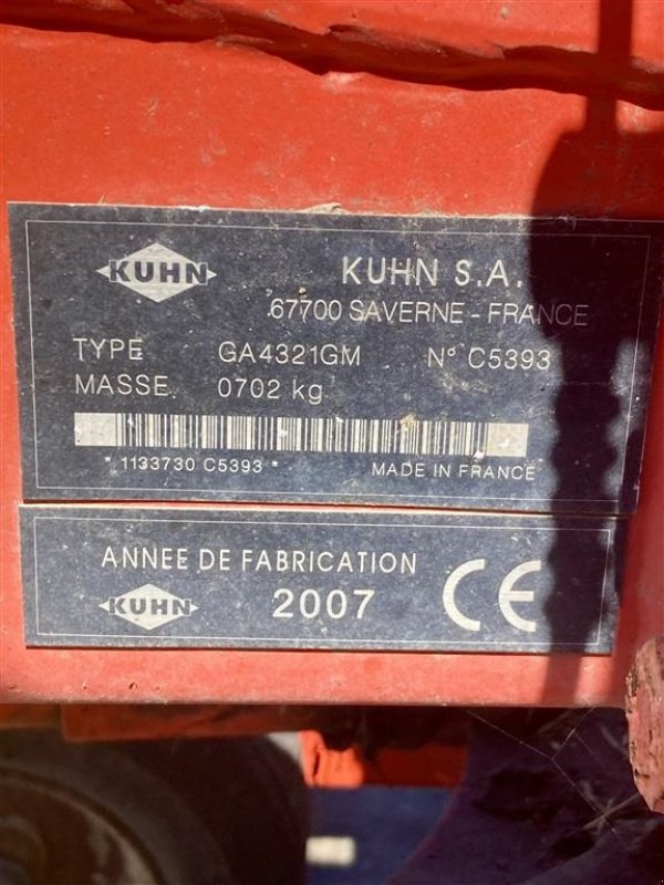 Schwader του τύπου Kuhn GA 4321 GM, Gebrauchtmaschine σε Søllested (Φωτογραφία 4)