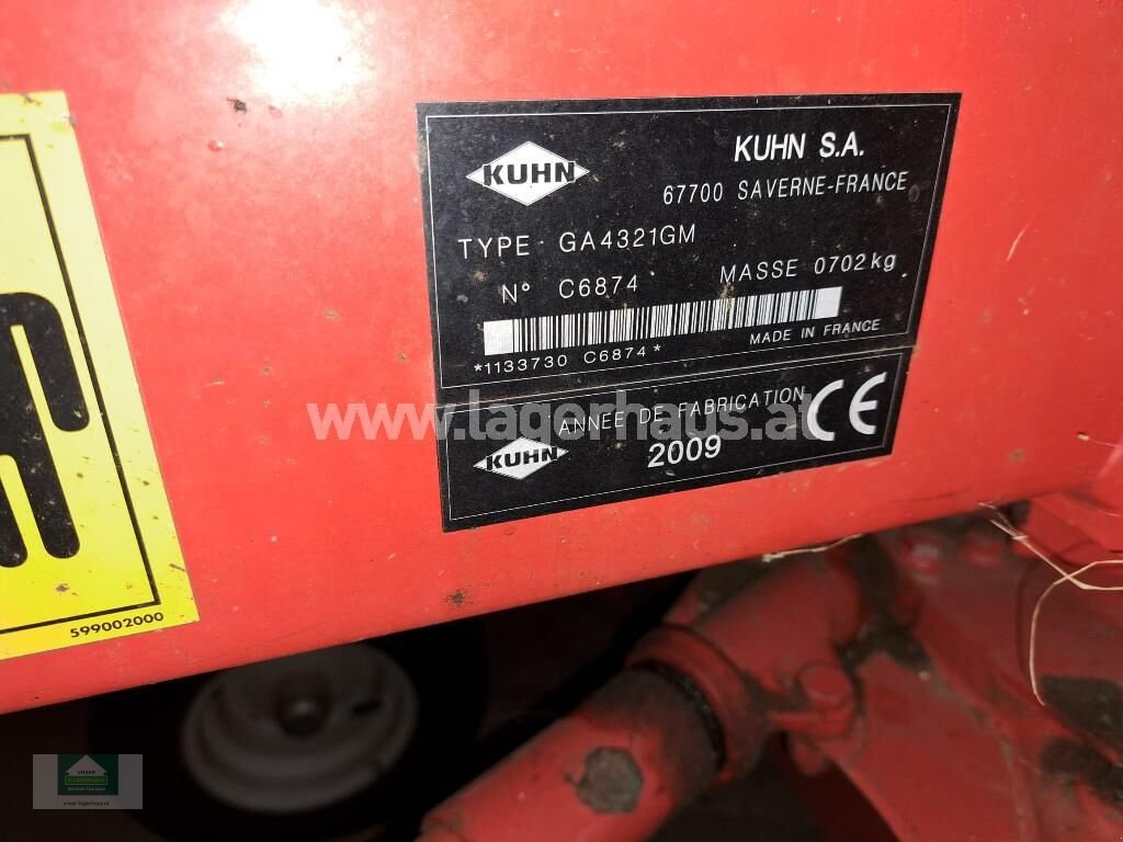 Schwader Türe ait Kuhn GA 4321 GM, Gebrauchtmaschine içinde Klagenfurt (resim 2)