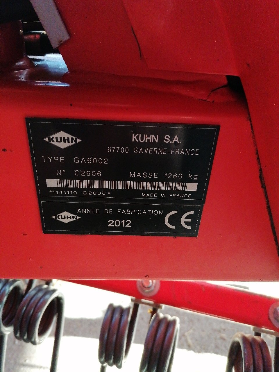 Schwader za tip Kuhn GA 6002, Gebrauchtmaschine u Saint-Nabord (Slika 8)