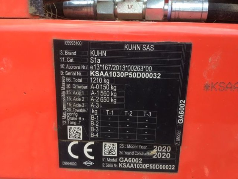 Schwader tipa Kuhn GA 6002, Gebrauchtmaschine u Condeissiat (Slika 5)