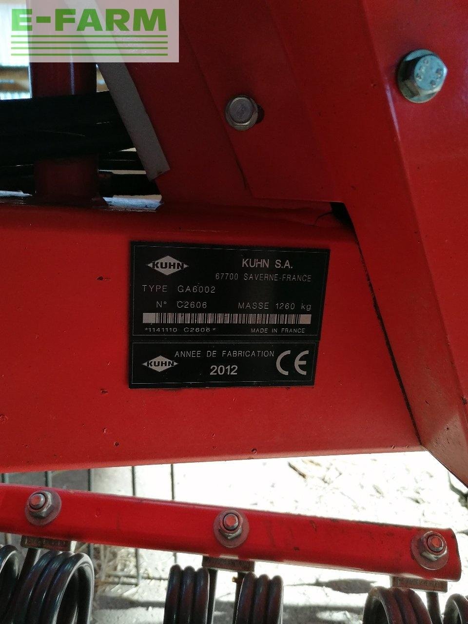 Schwader tip Kuhn ga 6002, Gebrauchtmaschine in CHAUVONCOURT (Poză 7)