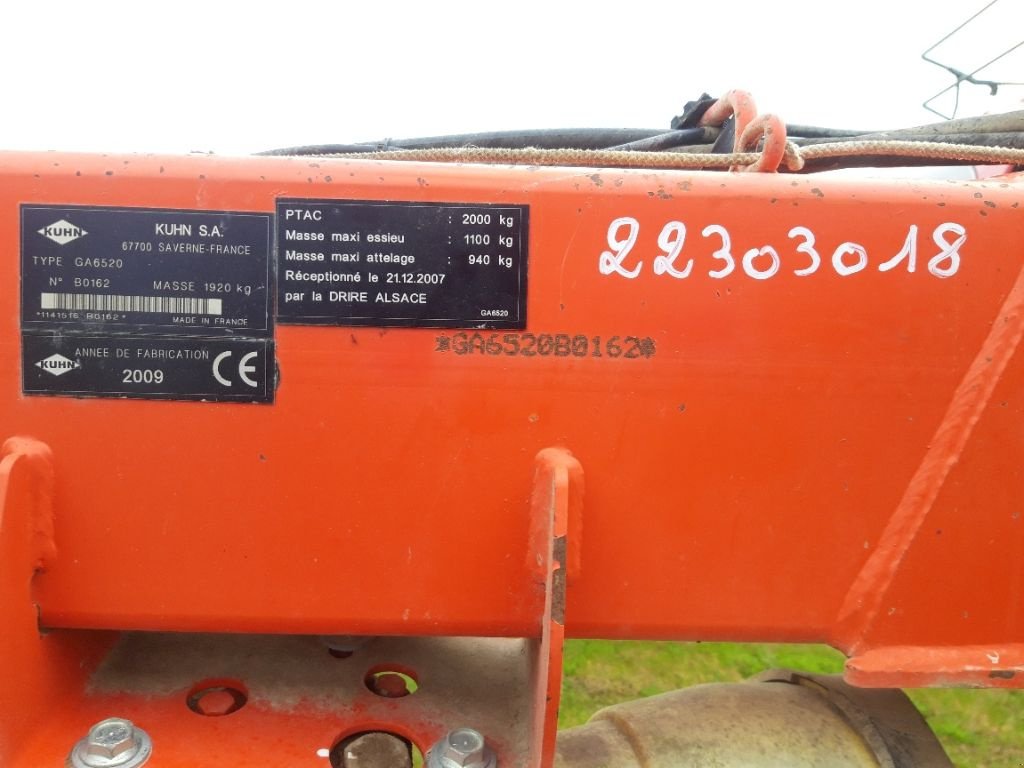 Schwader tip Kuhn GA 6520, Gebrauchtmaschine in BRAS SUR MEUSE (Poză 5)