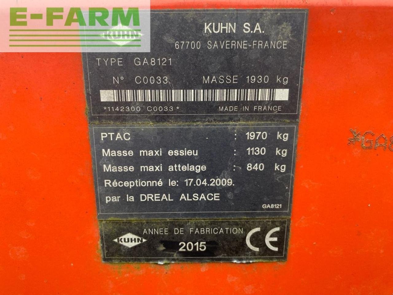 Schwader tipa Kuhn ga 8121 ( destockage ), Gebrauchtmaschine u Ytrac (Slika 10)